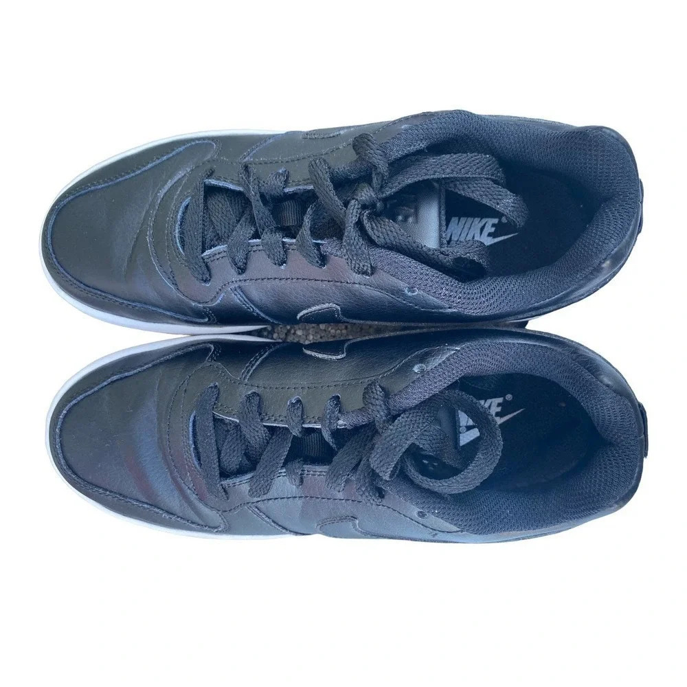 Nike Ebernon Womens Low Top Size 6.5 Athletic Black White Casual Sneakers - Picture 4 of 11